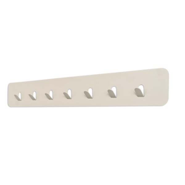 Garderobenleiste Lilly Cremeweiß – Sieben Haken, Länge ca. 70 cm
