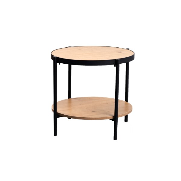 Beistelltisch Pina 1 Artisan Eiche & Schwarz - Durchmesser ca. 52 cm