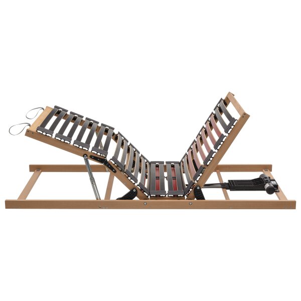 Interliving Lattenrost Serie 1952 mit zwei Motoren zweifach motorisch mit Handschalter – Liegefläche ca. 90 x 200 cm