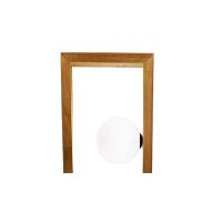 GLOBO Lampen Serie Nanda - Stehlampe Holz & opalweißes Glas - Höhe ca. 110 cm