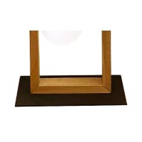 GLOBO Lampen Serie Nanda - Stehlampe Holz & opalweißes Glas - Höhe ca. 110 cm