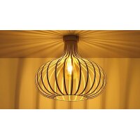 GLOBO Lampen Serie Mateo - Deckenlampe beiges Metall - Durchmesser ca. 40 cm