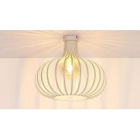 GLOBO Lampen Serie Mateo - Deckenlampe beiges Metall - Durchmesser ca. 40 cm