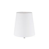 GLOBO Lampen Serie Joris - Tischlampe Nickel & weißer Lampenschirm - Höhe ca. 45 cm