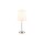 GLOBO Lampen Serie Joris - Tischlampe Nickel & weißer Lampenschirm - Höhe ca. 45 cm