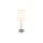 GLOBO Lampen Serie Joris - Tischlampe Nickel & weißer Lampenschirm - Höhe ca. 45 cm