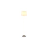 GLOBO Lampen Serie Joris - Stehlampe Nickel & weißer Lampenschirm - Höhe ca. 151 cm