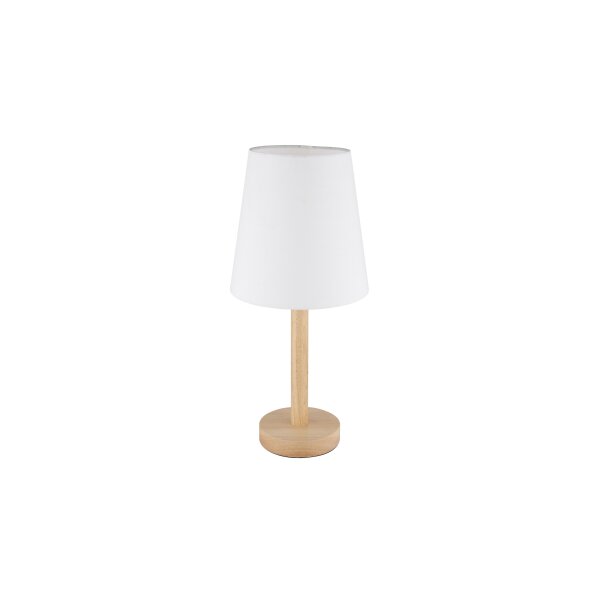 GLOBO Lampen Serie Joris - Tischlampe Kiefer & weißer Lampenschirm - Höhe ca. 45 cm