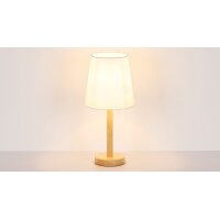 GLOBO Lampen Serie Joris - Tischlampe Kiefer & weißer Lampenschirm - Höhe ca. 45 cm