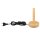 GLOBO Lampen Serie Joris - Tischlampe Kiefer & weißer Lampenschirm - Höhe ca. 45 cm
