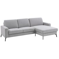 COMFORT SMART Anuk - Ecksofa hellgrauer Bezug Simply Clean – Stellfläche ca. 241 x 166 cm