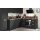 nobilia® Einbauküche Easytouch mit privileg E-Geräte, z. B. Kühlschrank Grafitschwarz & Metal Oxid – Stellfläche ca. 277 x 217 cm
