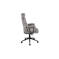 Chefsessel Junis grauer Webstoff 144 & schwarzes Drehkreuz