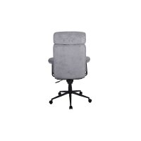 Chefsessel Junis grauer Webstoff 144 & schwarzes Drehkreuz