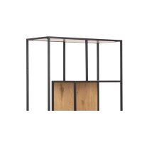 Regal Seaford im Industrielook Wildeiche & Schwarz – ca. 77 x 185 cm