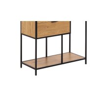 Regal Seaford im Industrielook Wildeiche & Schwarz – ca. 77 x 185 cm