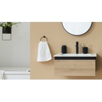 Interliving Bad Serie 3702 - Waschtisch-Set 7771 naturfarbene Cuneo Eiche - zweiteilig