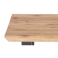 Couchtisch Asola Eiche & schwarzes Metall - ca. 70 x 70 cm