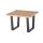 Couchtisch Asola Eiche & schwarzes Metall - ca. 70 x 70 cm