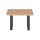 Couchtisch Asola Eiche & schwarzes Metall - ca. 70 x 70 cm