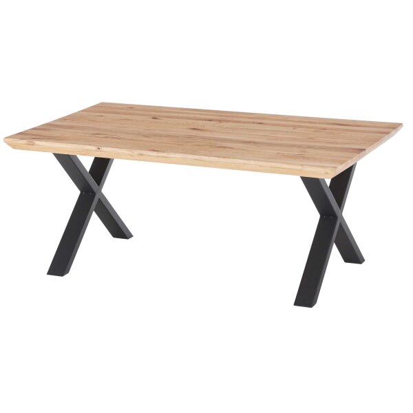 Couchtisch Asola Eiche & schwarzes Metall - ca. 110 x 70 cm
