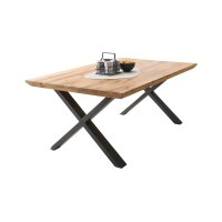 Couchtisch Asola Eiche & schwarzes Metall - ca. 110 x 70 cm