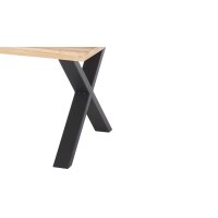 Couchtisch Asola Eiche & schwarzes Metall - ca. 110 x 70 cm