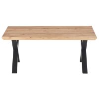 Couchtisch Asola Eiche & schwarzes Metall - ca. 110 x 70 cm