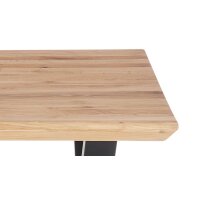 Couchtisch Asola Eiche & schwarzes Metall - ca. 110 x 70 cm