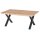 Couchtisch Asola Eiche & schwarzes Metall - ca. 110 x 70 cm