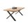 Couchtisch Asola Eiche & schwarzes Metall - ca. 110 x 70 cm
