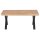 Couchtisch Asola Eiche & schwarzes Metall - ca. 110 x 70 cm