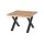 Couchtisch Asola Eiche & schwarzes Metall - ca. 70 x 70 cm