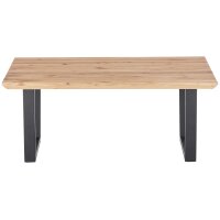 Couchtisch Asola Eiche & schwarzes Metall - ca. 110 x 70 cm