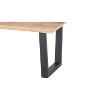 Couchtisch Asola Eiche & schwarzes Metall - ca. 110 x 70 cm
