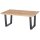 Couchtisch Asola Eiche & schwarzes Metall - ca. 110 x 70 cm