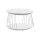 Couchtisch Vilnius weißer Lack & Chrom – Durchmesser ca. 70 cm