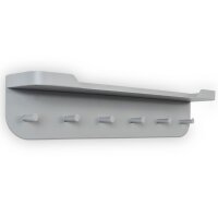 Wandgarderobe Jil 1 Grau – sechs Haken, Länge...