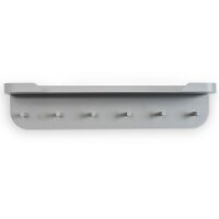 Wandgarderobe Jil 1 Grau – sechs Haken, Länge...