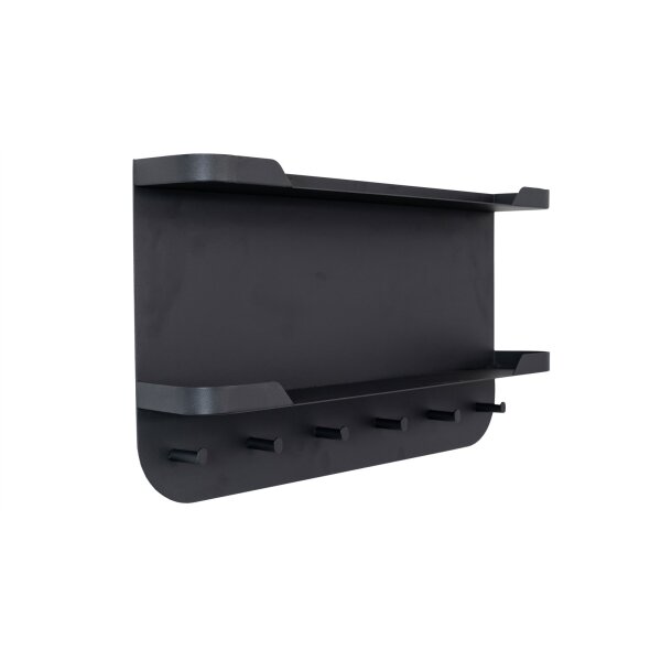 Wandgarderobe Jil 2 Anthrazit – sechs Haken, Länge ca. 70 cm