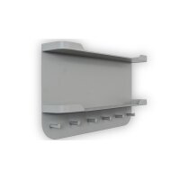 Wandgarderobe Jil 2 Grau – sechs Haken, Länge...