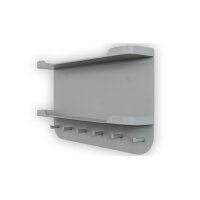 Wandgarderobe Jil 2 Grau – sechs Haken, Länge ca. 70 cm