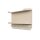 Wandgarderobe Jil 2 Cremeweiß – sechs Haken, Länge ca. 70 cm