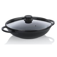 Wok Atura Schwarz & Glas - Durchmesser ca. 32 cm