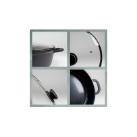 Wok Atura Schwarz & Glas - Durchmesser ca. 32 cm