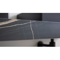 Interliving Bad Serie 3725 – Konsolen-Set Marmor Venato Nero - Länge ca. 160 cm