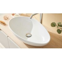 Interliving Bad Serie 3720 - Badmöbel-Set Basis sandfarbenes Lacklaminat & Eiche Como - Länge ca. 137 cm