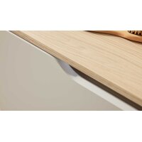 Interliving Bad Serie 3720 - Badmöbel-Set Basis sandfarbenes Lacklaminat & Eiche Como - Länge ca. 137 cm