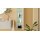 Interliving Bad Serie 3720 - Midischrank sandfarbenes Lacklaminat & Milchglas - eine Tür