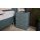 Interliving Boxspringbett Serie 1402 – Nachtkommode stahlfarbene Mikrofaser Nele – vier Schubladen